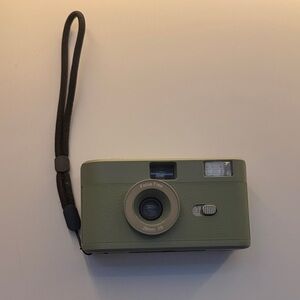 Green Vintage Style Camera with Strap